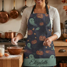 Söt spöklik Halloweenförkläde | Personlig namngivn