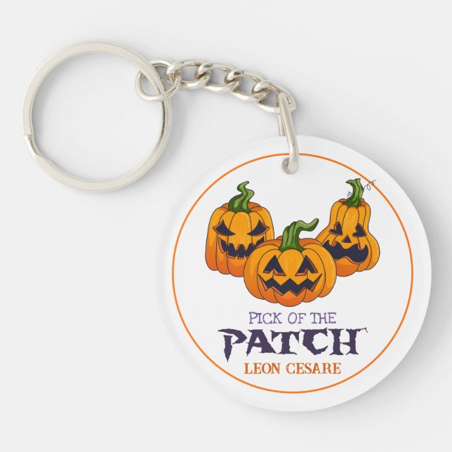 Söt spöklik Jack O Lantern Halloween Pumpafält (Framsidan)