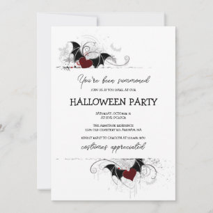 Söt spöklik kalligrafi Halloween-fest Inbjudningar