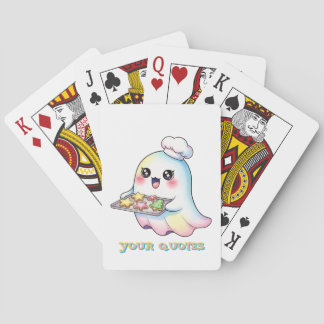 Söt spöklik kock med julgodis casinokort