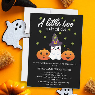 Söt spöklik liten Boo Nästan redo Babykalas Inbjudningar