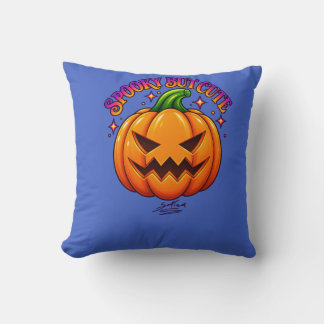 Söt spöklik pumpa Jack O Lantern Halloween-kast Kudde