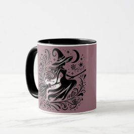 Söt spöklik rosa Halloween-kaffekopp Mugg