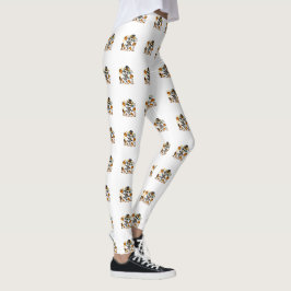 Söt spöklik skelettget med toppmössa  leggings