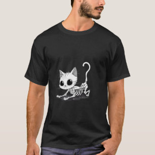 Söt spöklik skelettkatt - Halloween T Shirt