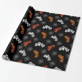 Söt spöklik spökdesign Halloween-present Presentpapper