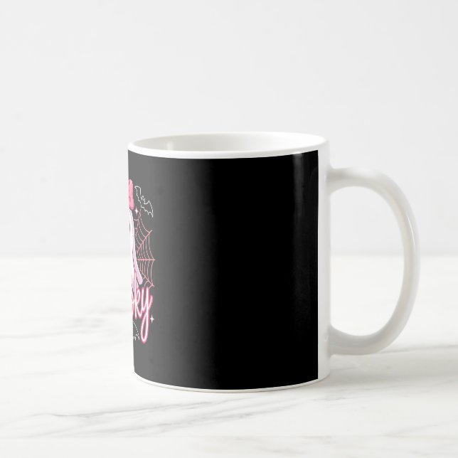 Söt spöklik spöke söt rosa halloween-grafik kaffemugg (Höger)