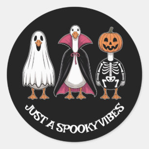 Söt spökliknande gäss Halloween-dekal - Bara spökl Runt Klistermärke