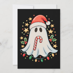 Söt spöklikter Träd Kaka God Jul Xmas Inbjudningar