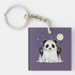 Söt spökpanda under månen