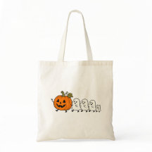 Söt spökparad Halloweenkatt Totebag