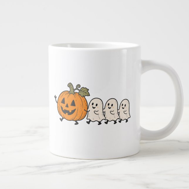 Söt spökparad Halloweenkoppspumpa Jumbo Mugg (Höger)