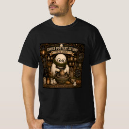Söt Spökpottemakare Keramisk Konstnär Svart Katt T Shirt