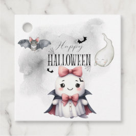 Söt Spökpumpa Fladdermus Halloween Gåvor Etiketter