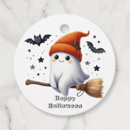Söt Spökpumpa Halloween Gåvor Etiketter