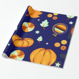 Söt Spökpumpa Halloween Högtid Presentpapper