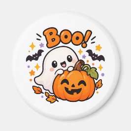 Söt Spökpumpa Halloween-magnet Magnet