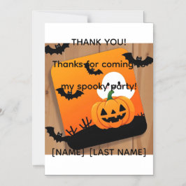 Söt Spökpumpa Halloween Tackkort Redigerbar Magnetisk Inbjudningskort