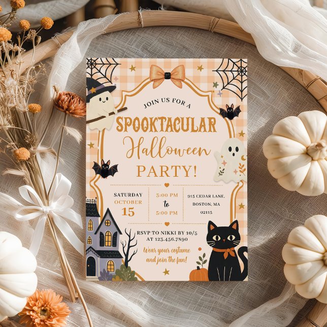 Söt spökspöklik Halloweenfest Inbjudningar (Skapare uppladdad)
