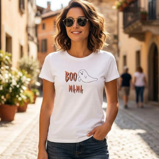 Söt spökunge Boo Mamma Halloween Baby Shower T Shirt