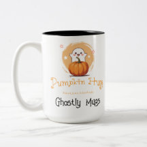 Söt Spooky Cute Ghost Pumpkin Fall Coffee