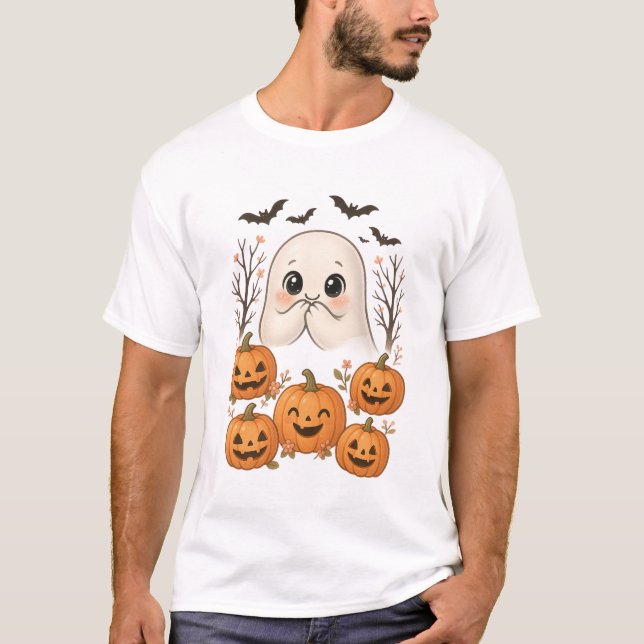 söt spooky halloween-spöktshirt t shirt (Framsida)