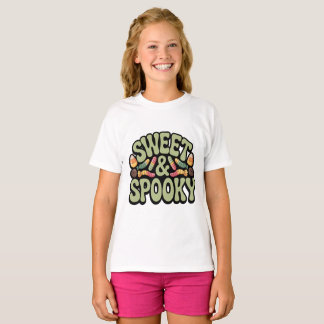 Söt Spooky Kids Halloween Godis T-Shirt
