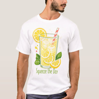 Söt Squeeze the Day Lemonad Sommar T Shirt