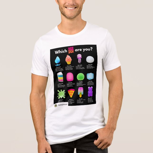Söt Squishy Leksaksälskare ( NeeDoh ) T Shirt (Framsida)
