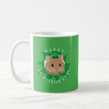 Söt St. Patricks dag-hamster som tittar genom hål
