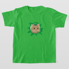 Söt St. Patricks dag-hamster som tittar genom hål T Shirt