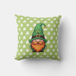 Söt St. Patricks dag Lucky Leprechaun Gnome Kudde