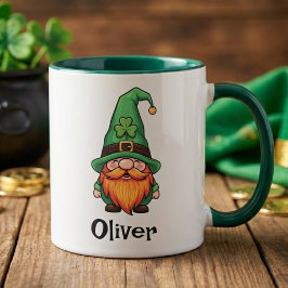 Söt St. Patricks dag Lucky Leprechaun Gnome  Mugg