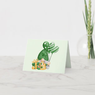 Söt St. Patricks dag Tomte Helgkort