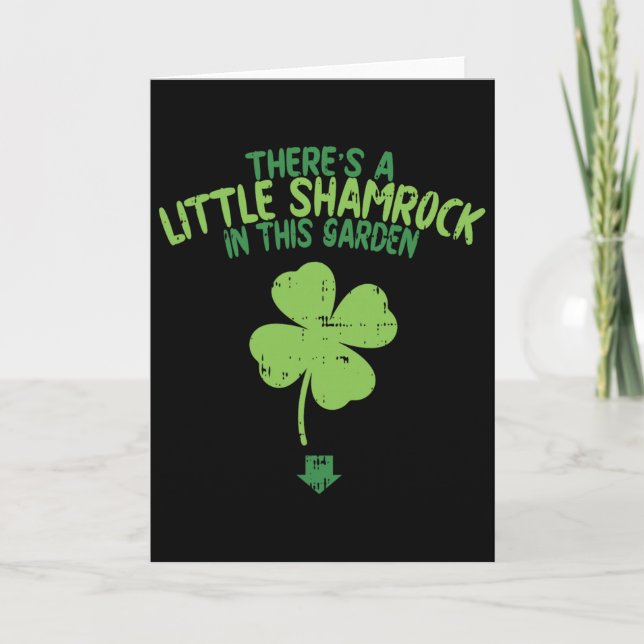 Söt St. Patricks Day graviditetsannonsering T-shir Kort (Framsida)