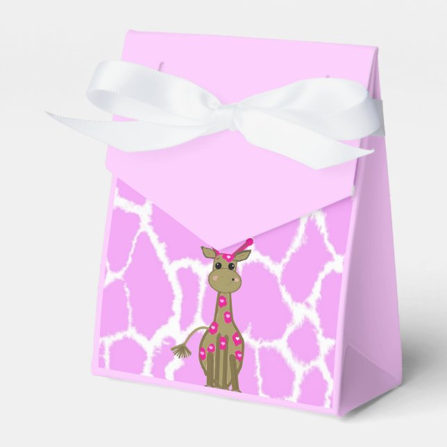 Söt stående giraff med rosa fläckar presentaskar (Framsidan Sidan)