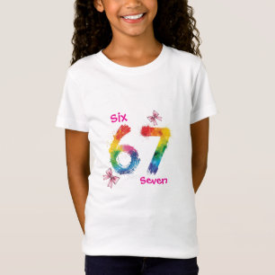 Söt stänkfärg sex sju rosa Personlig T Shirt