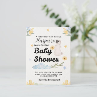 Söt Start Baby Shower Kollektion Inbjudan Vykort