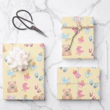 Söt start Babyinpackningspapper – Mat finish