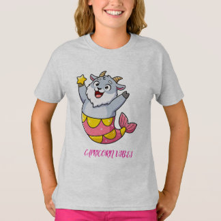 Söt Stenbock Sjöjungfru Zodiakus Karaktär T Shirt