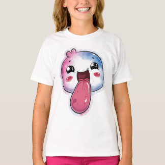 Söt stjärnkaraktärsgrafik Ljusblå t-shirt
