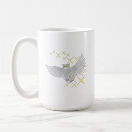 Söt stjärnuggla konst kaffemugg