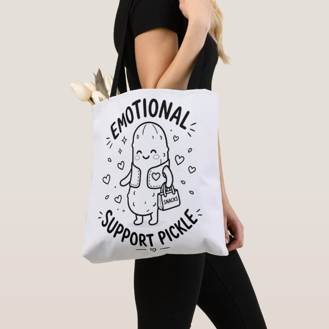 Söt stöd-dill Pickle Emotionellt stöd-dill [ Tygkasse (Närbild)