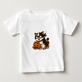 Söt stöldarkatt i calicofärg t shirt