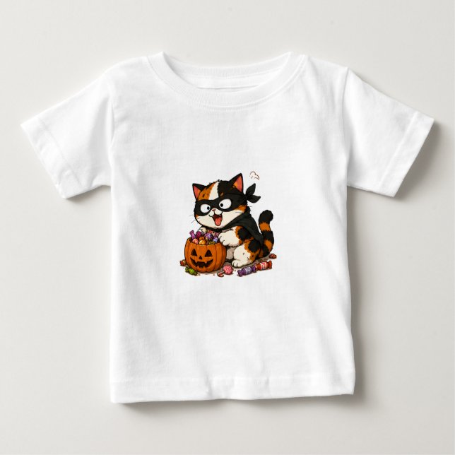 Söt stöldarkatt i calicofärg t shirt (Framsida)