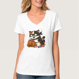 Söt stöldarkatt med calicofärg t shirt