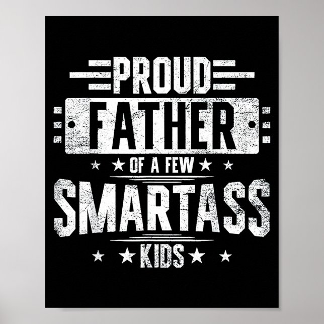 Söt stolt far Få fräcka ungar Poster (Framsidan)