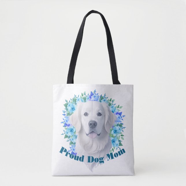 Söt stolt hundmamma-totebag tygkasse (Framsida)