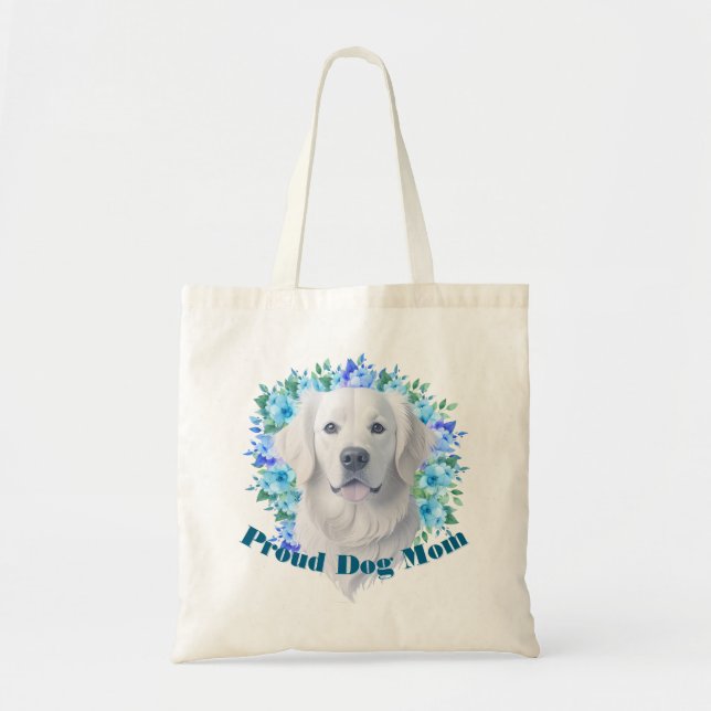 Söt stolt hundmamma-totebag tygkasse (Framsidan)