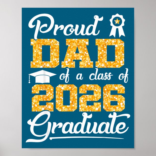 Söt stolt pappa klass 2026 senior poster (Framsidan)